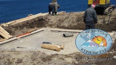 Строительство часовни на Курильских островах