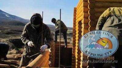 Строительство часовни на Курильских островах