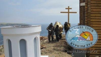 Строительство часовни на Курильских островах